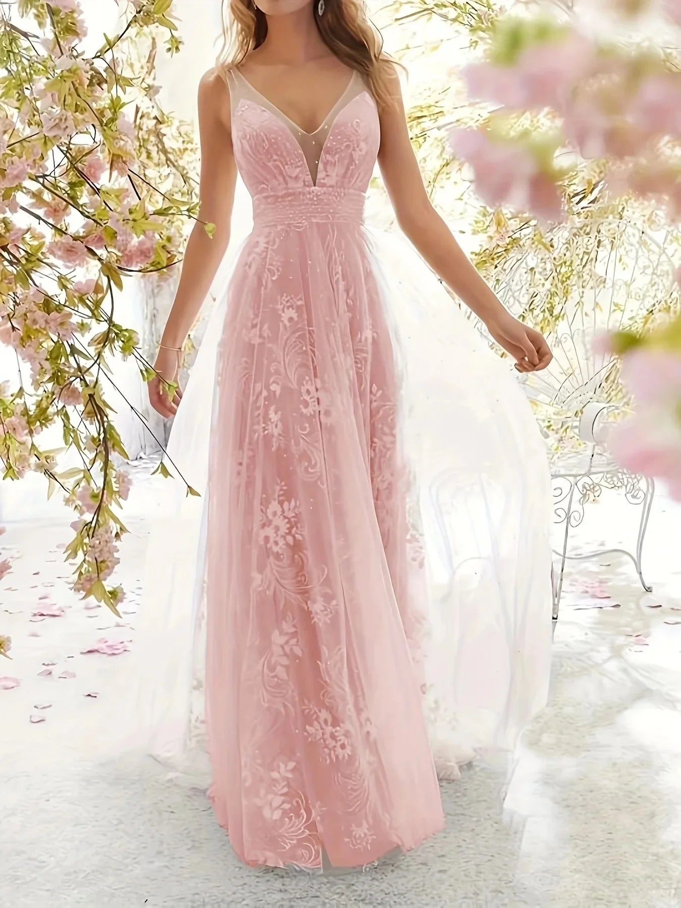 Élora – Lace Bridal Maxi Dress