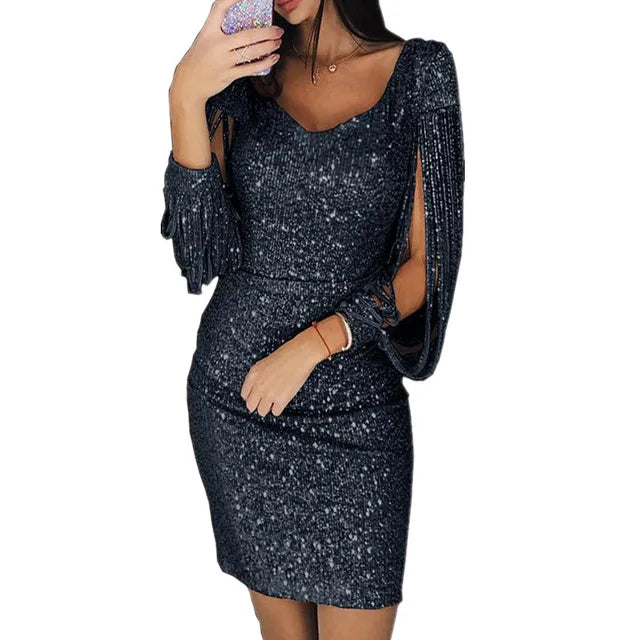 Lyss – Fringe Bodycon Mini Dress