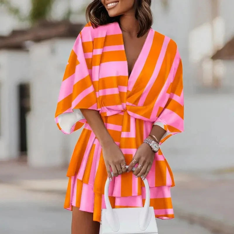 Ismara – Boho Ruffle Mini Dress