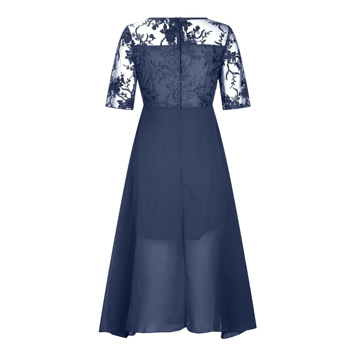 Elayne – Embroidered Chiffon Midi Dress