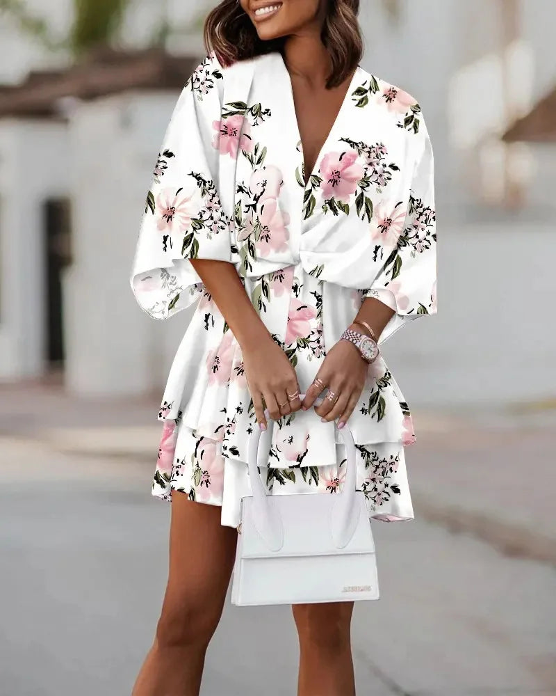 Ismara – Boho Ruffle Mini Dress