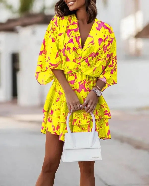 Ismara – Boho Ruffle Mini Dress