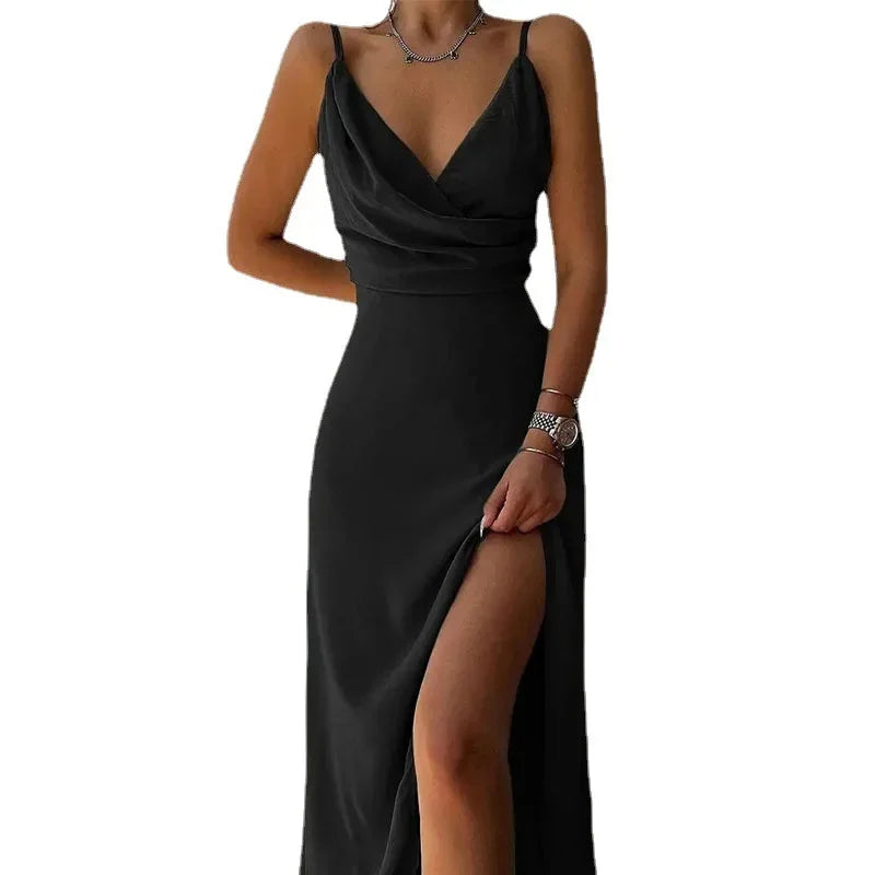 Amara – Printed V-Neck Maxi Dress