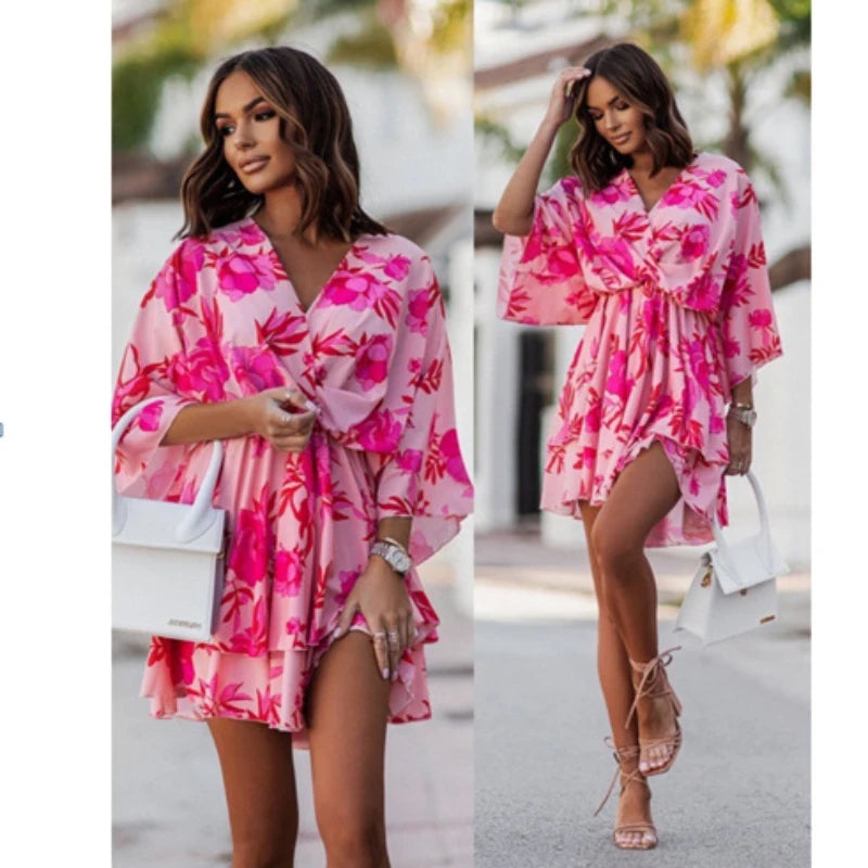 Ismara – Boho Ruffle Mini Dress