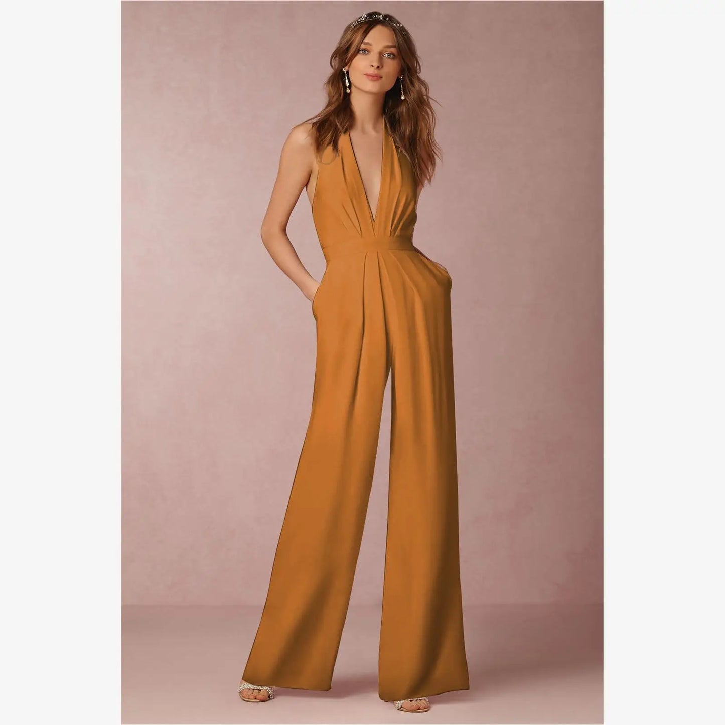 Marenne – Asymmetric Flared Jumpsuit