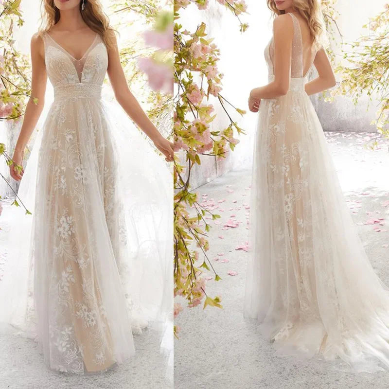 Élora – Lace Bridal Maxi Dress