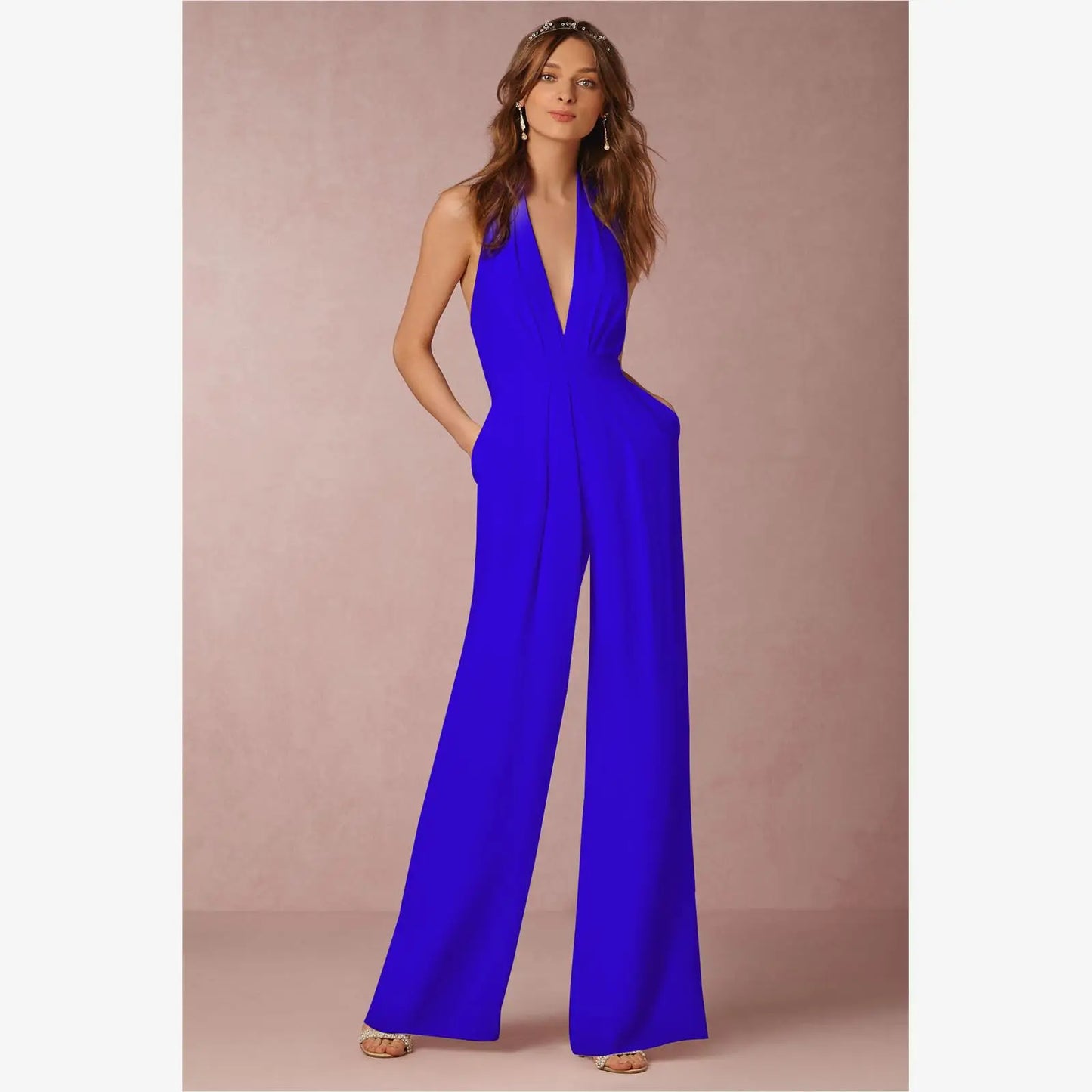 Marenne – Asymmetric Flared Jumpsuit