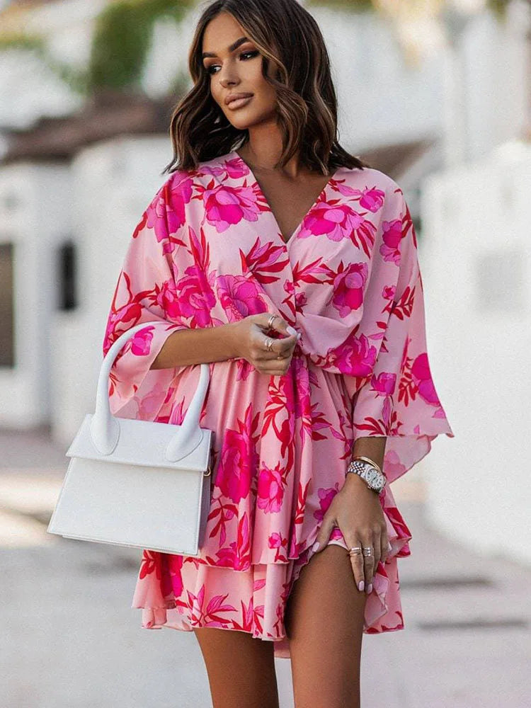 Ismara – Boho Ruffle Mini Dress