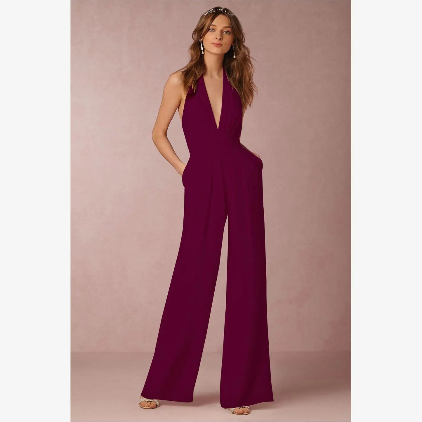 Marenne – Asymmetric Flared Jumpsuit