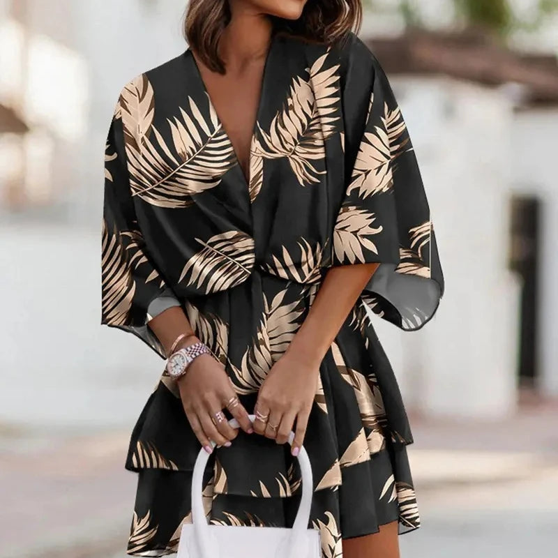 Ismara – Boho Ruffle Mini Dress