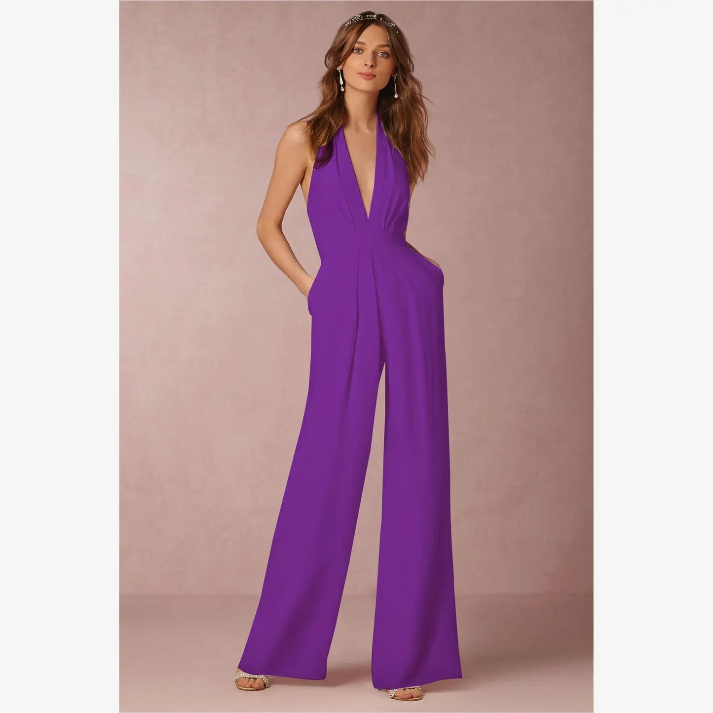 Marenne – Asymmetric Flared Jumpsuit