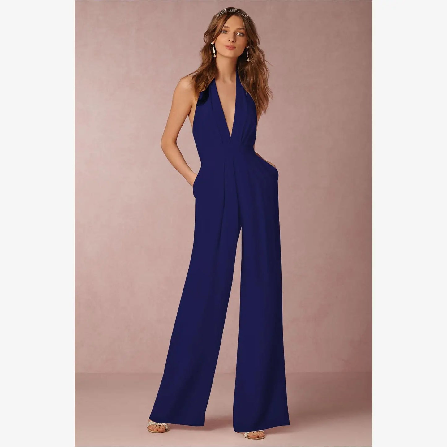 Marenne – Asymmetric Flared Jumpsuit