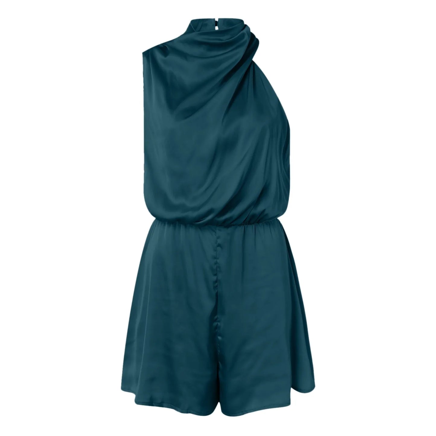 Mireya – Satin Mock-Neck Dress