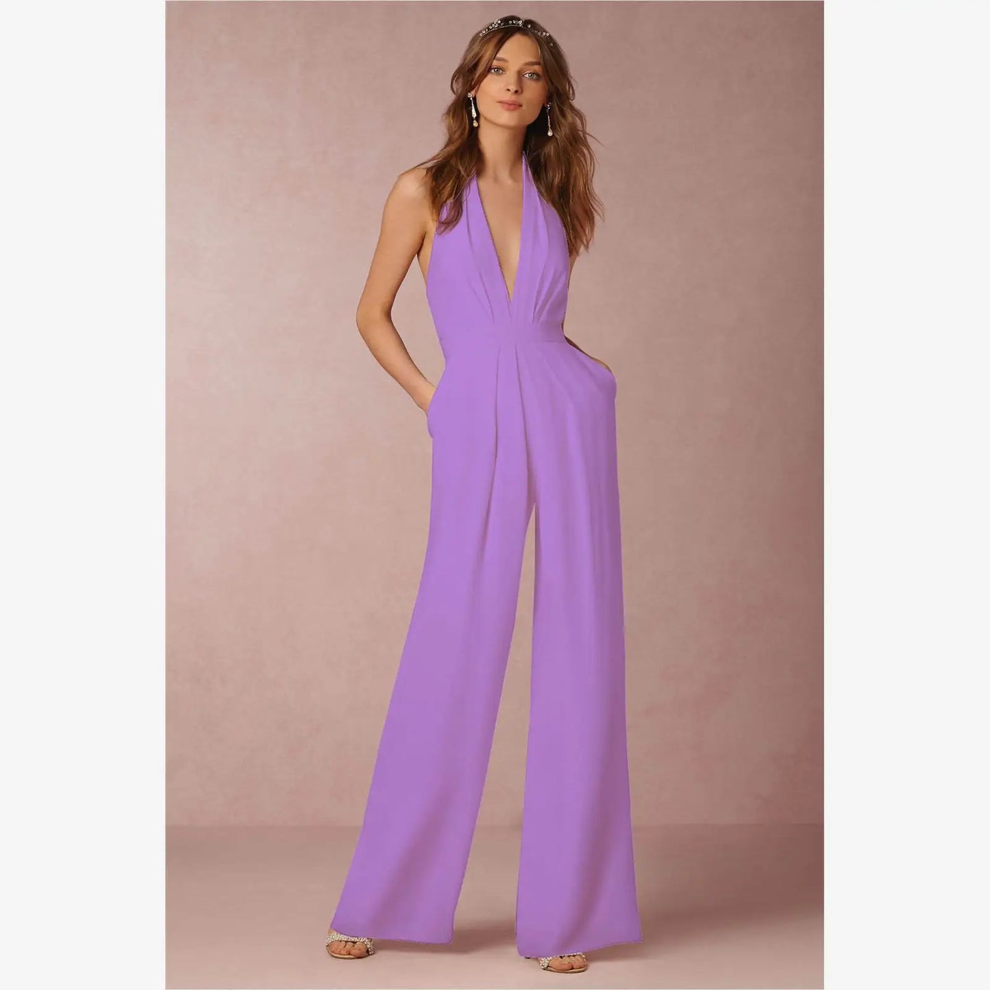 Marenne – Asymmetric Flared Jumpsuit