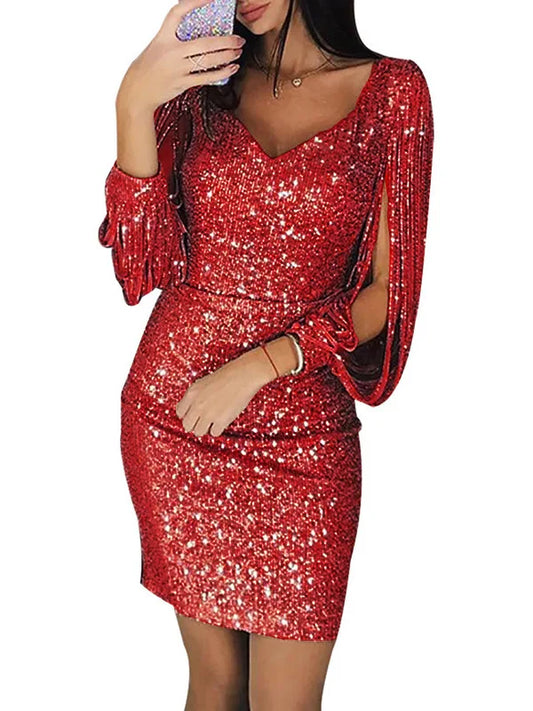 Lyss – Fringe Bodycon Mini Dress