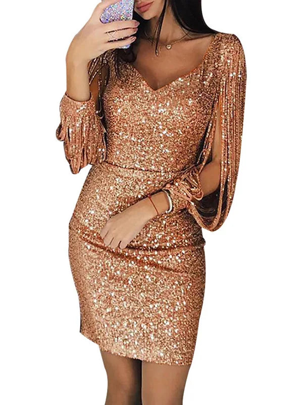 Lyss – Fringe Bodycon Mini Dress