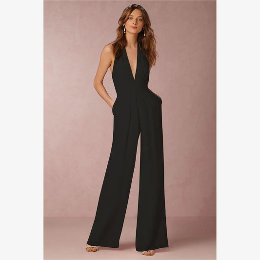 Marenne – Asymmetric Flared Jumpsuit