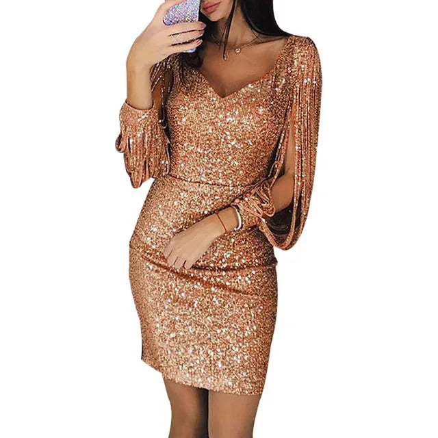 Lyss – Fringe Bodycon Mini Dress