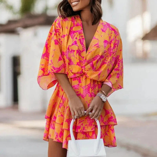 Ismara – Boho Ruffle Mini Dress